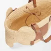 Bolso «Elephant Basket» de rafia y piel de becerro
