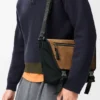 Bolso Flex Messenger mediano en lona y ante