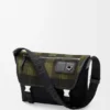 Bolso Flex Messenger mediano en lona y ante cepillado
