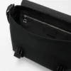Bolso Flex Messenger mediano en lona y ante cepillado