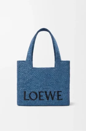 Bolso Font Tote Loewe mediano de rafia
