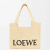 Bolso Font Tote Loewe mediano de rafia