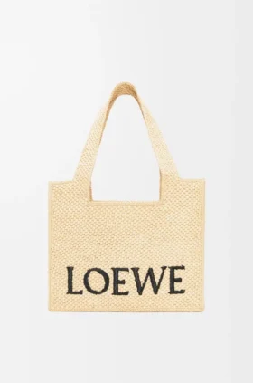 Bolso Font Tote Loewe mediano de rafia
