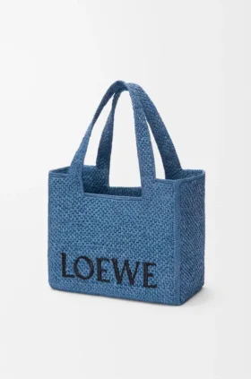 Bolso Font Tote Loewe mediano de rafia