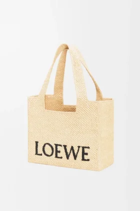 Bolso Font Tote Loewe mediano de rafia