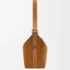 Bolso hobo «Loop» grande en piel de becerro de ante