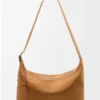 Bolso hobo «Loop» grande en piel de becerro de ante