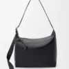 Bolso Hobo Loop grande en piel de becerro granulada y flexible