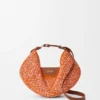 Bolso Loewe Swing mediano de rafia y piel de becerro