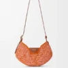 Bolso Loewe Swing mediano de rafia y piel de becerro