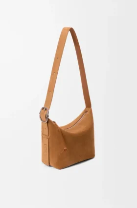 Bolso Loop Hobo mediano en piel de becerro ante
