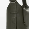Bolso Loop Hobo mediano en piel de becerro granulada y flexible