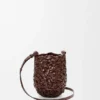 Bolso Nest Basket pequeño en piel de becerro