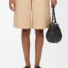 Bolso Nest Basket pequeño en piel de becerro