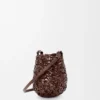 Bolso Nest Basket pequeño en piel de becerro