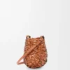 Bolso Nest Basket pequeño en piel de becerro