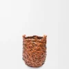 Bolso Nest Basket pequeño en piel de becerro