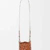 Bolso Nest Basket pequeño en piel de becerro