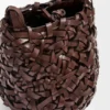 Bolso Nest Basket pequeño en piel de becerro