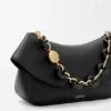 Bolso Ola mediano en piel de becerro lisa