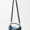 Bolso pequeño «Futurist Cat» Puzzle en punto bordado y piel de becerro clásica
