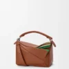 Bolso pequeño «Puzzle» en capas de piel de becerro clásica