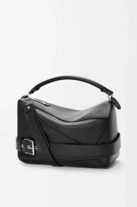 Bolso Puzzle Biker grande en piel de becerro brillante