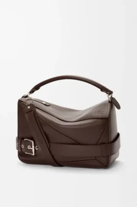 Bolso Puzzle Biker grande en piel de becerro brillante