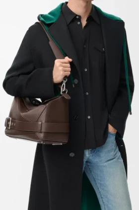 Bolso Puzzle Biker grande en piel de becerro brillante