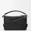 Bolso Puzzle Biker grande en piel de becerro brillante