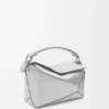 Bolso Puzzle Edge pequeño en piel de cordero laminada