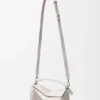 Bolso Puzzle pequeño con flecos en piel de becerro clásica