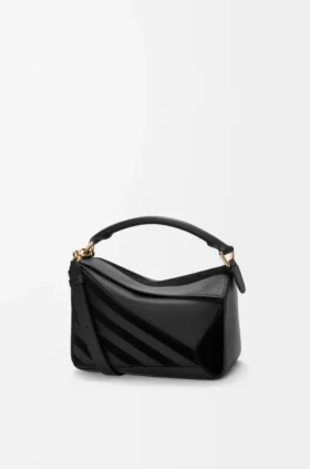 Bolso «Puzzle» pequeño en piel de becerro clásica y ante