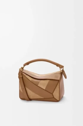 Bolso «Puzzle» pequeño en piel de becerro clásica y ante