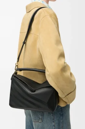 Bolso «Puzzle» pequeño en piel de becerro clásica y ante