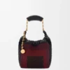 Bolso «Squeeze» mini de piel con abalorios