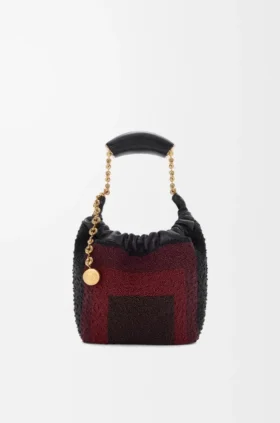 Bolso «Squeeze» mini de piel con abalorios