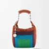 Bolso «Squeeze» mini de piel con abalorios