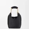 Bolso «Squeeze» mini de piel con abalorios