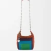 Bolso «Squeeze» mini de piel con abalorios