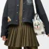 Bolso tipo Hammock Compact «Futurist Cat» en piel de becerro clásica