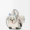 Bolso tipo Hammock Compact «Futurist Cat» en piel de becerro clásica