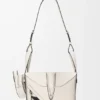 Bolso tipo Hammock Compact «Futurist Cat» en piel de becerro clásica