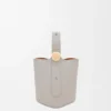Bolso tipo Pebble Bucket «Mini Pebble» en piel de becerro lisa