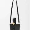Bolso tipo Pebble Bucket «Mini Pebble» en piel de becerro lisa