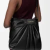 Bolso tote drapeado en piel de cordero napa suave