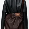 Bolso tote drapeado en piel de cordero napa suave