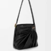 Bolso tote drapeado en piel de cordero napa suave