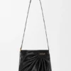 Bolso tote drapeado en piel de cordero napa suave