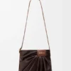 Bolso tote drapeado en piel de cordero napa suave